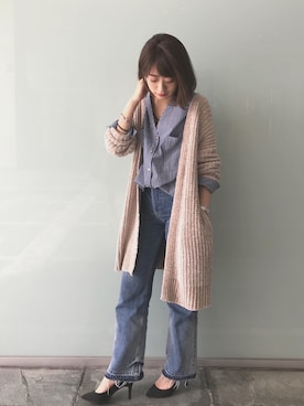 「SPIRALGIRL（スパイラルガール）のアイテム（その他アウター）」を使った、YUNAさん（レディース・163cm）の秋コーディネート