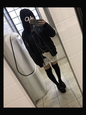 「ショーパン」｜「アイテム（MA-1）」を使った、usamiさん（レディース・159cm）の秋コーディネート