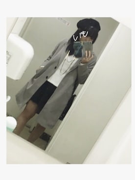 「黒スカート」｜「アイテム（ノーカラージャケット）」を使った、usamiさん（レディース・159cm）の秋コーディネート