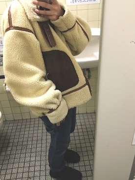 「6（ロク）のアイテム（ジャケット/アウター、ベージュ系）」を使った、n0nさん（レディース・162cm）の春コーディネート