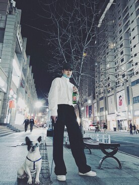 「URBAN RESEARCH（アーバンリサーチ）のアイテム（ブルゾン）」を使った、烤干睫毛さん（レディース・176cm）の春コーディネート