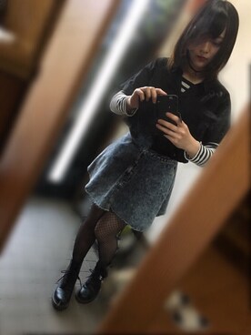 「日焼け対策」｜「アイテム（ブーツ）」を使った、むつめさん（レディース・159cm）の夏コーディネート