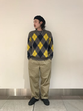 「MANEBU（マネブ）のアイテム」を使った、Yuya Sasakiさん（メンズ・179cm）の冬コーディネート