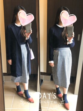 「4℃（ヨンドシー）のアイテム（バッグ）」を使った、桜咲さん（レディース・157cm）の冬コーディネート