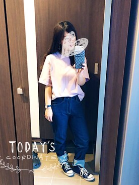 「CLATHAS（クレイサス）のアイテム」を使った、桜咲さん（レディース・157cm）の夏コーディネート