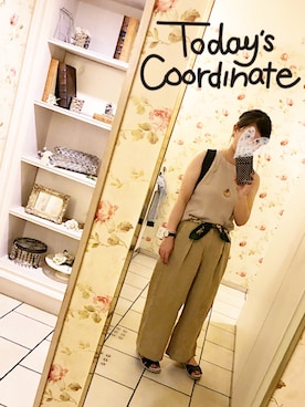「CLATHAS（クレイサス）のアイテム」を使った、桜咲さん（レディース・157cm）の秋コーディネート