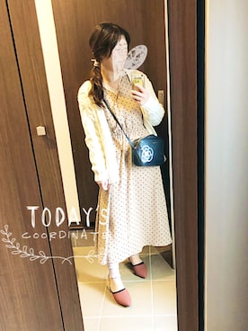 「CLATHAS（クレイサス）のアイテム」を使った、桜咲さん（レディース・157cm）の冬コーディネート