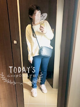 「CLATHAS（クレイサス）のアイテム」を使った、桜咲さん（レディース・157cm）の冬コーディネート