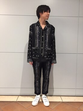 「Sacai（サカイ）のアイテム（シャツ/ブラウス）」を使った、fujisakiさん（メンズ・172cm）の冬コーディネート