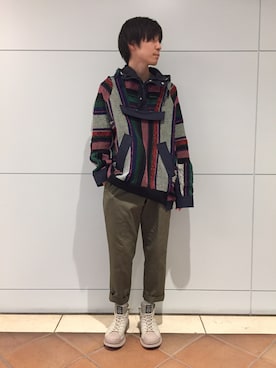 「kolor BEACON（カラービーコン）のアイテム」を使った、fujisakiさん（メンズ・172cm）の冬コーディネート