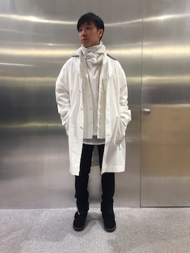 「TAKAHIROMIYASHITATheSoloIst.（タカヒロミヤシタザソロイスト）のアイテム（パンツ）」を使った、fujisakiさん（メンズ・172cm）の冬コーディネート