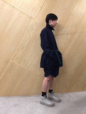 「RickOwens×adidas」｜「アイテム（ジャケット/アウター）」を使った、fujisakiさん（メンズ・172cm）の春コーディネート