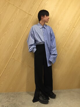 「DRESSEDUNDRESSED（ドレスドアンドレスド）のアイテム」を使った、fujisakiさん（メンズ・172cm）の春コーディネート