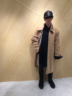 「17AW」｜「アイテム（トレンチコート）」を使った、fujisakiさん（メンズ・172cm）の春コーディネート
