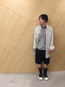 「TAKAHIROMIYASHITATheSoloIst.（タカヒロミヤシタザソロイスト）のアイテム（トップス）」を使った、fujisakiさん（メンズ・172cm）の夏コーディネート