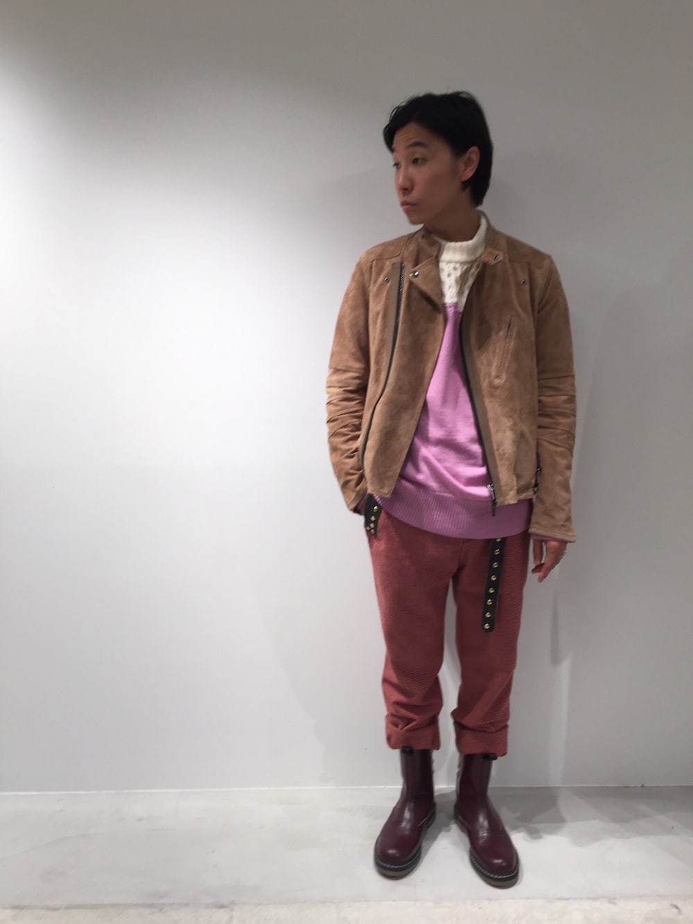 Sacaiのライダースジャケットを使った人気ファッションコーディネート