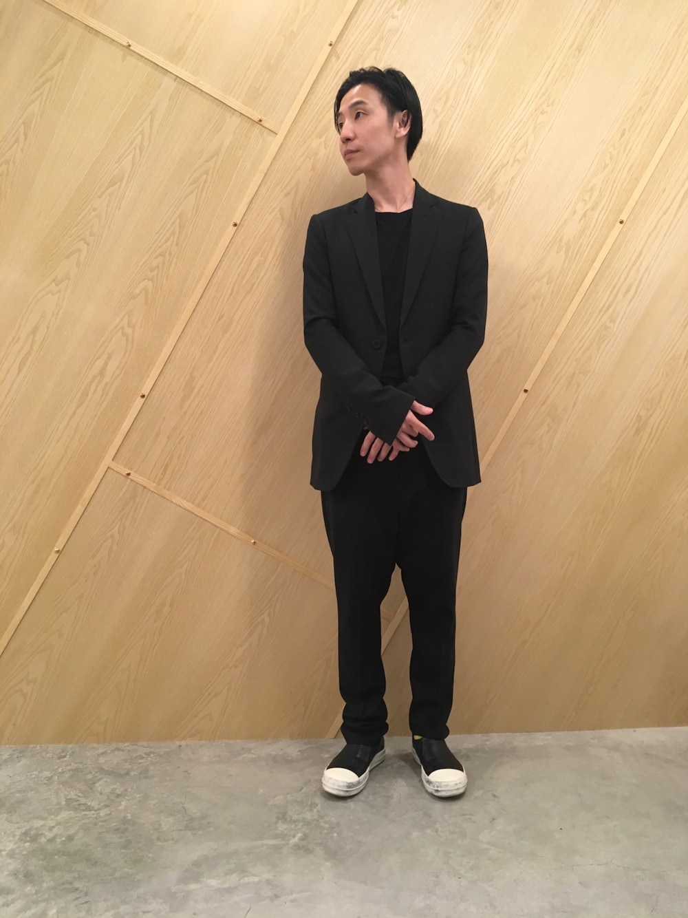 Rick Owensのテーラードジャケットを使ったメンズ人気ファッション