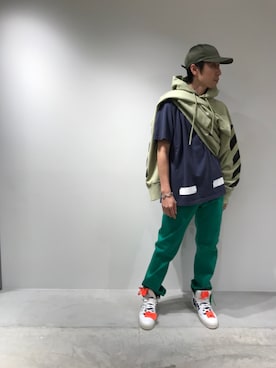 「Levi's」｜「アイテム（キャップ）」を使った、fujisakiさん（メンズ・172cm）の冬コーディネート