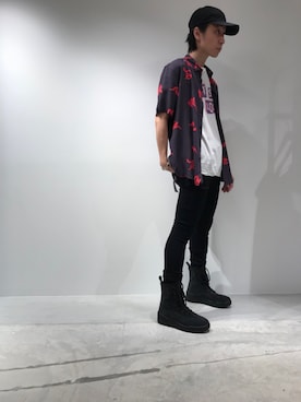 「Yeezy（イージー）のアイテム（ブーツ）」を使った、fujisakiさん（メンズ・172cm）の春コーディネート