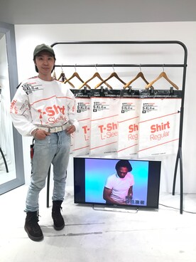 「doublet（ダブレット）のアイテム（Tシャツ/カットソー）」を使った、fujisakiさん（メンズ・172cm）の春コーディネート