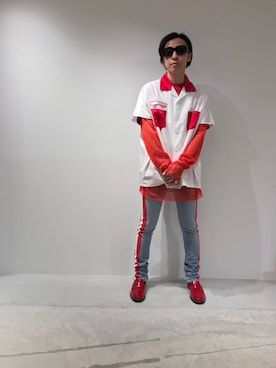 「DISCOVERED（ディスカバード）のアイテム（パンツ）」を使った、fujisakiさん（メンズ・172cm）の春コーディネート