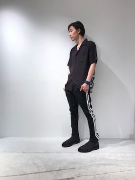 「Yeezy（イージー）のアイテム（ブーツ）」を使った、fujisakiさん（メンズ・172cm）の夏コーディネート