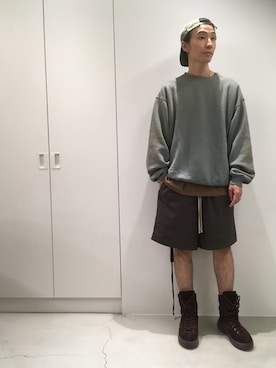 「Yeezy（イージー）のアイテム（ブーツ）」を使った、fujisakiさん（メンズ・172cm）の夏コーディネート