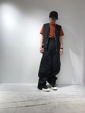 「Rick Owens（リックオウエンス）のアイテム（ジャケット/アウター）」を使った、fujisakiさん（メンズ・172cm）の夏コーディネート