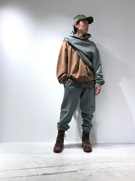 「Yeezy（イージー）のアイテム（パンツ）」を使った、fujisakiさん（メンズ・172cm）の夏コーディネート