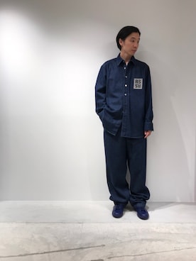 「RAF SIMONS（ラフシモンズ）のアイテム（トップス）」を使った、fujisakiさん（メンズ・172cm）の夏コーディネート