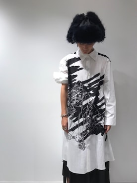 「Ground Y（グラウンドワイ）のアイテム」を使った、fujisakiさん（メンズ・172cm）の夏コーディネート