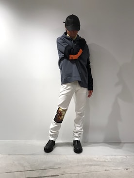 「RAF SIMONS（ラフシモンズ）のアイテム」を使った、fujisakiさん（メンズ・172cm）の夏コーディネート