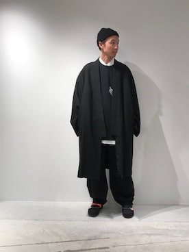 「LAD MUSICIAN（ラッドミュージシャン）のアイテム（ノーカラージャケット）」を使った、fujisakiさん（メンズ・172cm）の夏コーディネート