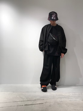 「LAD MUSICIAN（ラッドミュージシャン）のアイテム（MA-1）」を使った、fujisakiさん（メンズ・172cm）の夏コーディネート