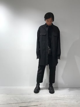 「RICK OWENS」｜「アイテム（財布/小物）」を使った、fujisakiさん（メンズ・172cm）の秋コーディネート
