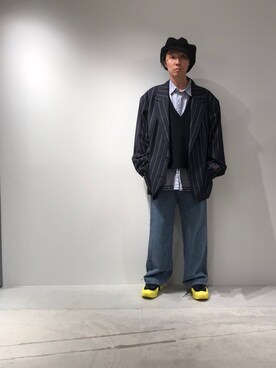 「doublet（ダブレット）のアイテム（ニット/セーター）」を使った、fujisakiさん（メンズ・172cm）の秋コーディネート