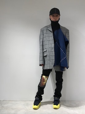 「RAF SIMONS（ラフシモンズ）のアイテム（ジャケット/アウター）」を使った、fujisakiさん（メンズ・172cm）の秋コーディネート