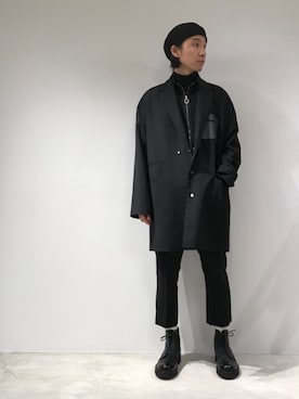「19ss」｜「アイテム（帽子）」を使った、fujisakiさん（メンズ・172cm）の冬コーディネート