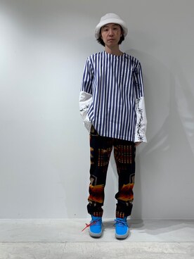 「19ss」｜「アイテム（帽子）」を使った、fujisakiさん（メンズ・172cm）の冬コーディネート