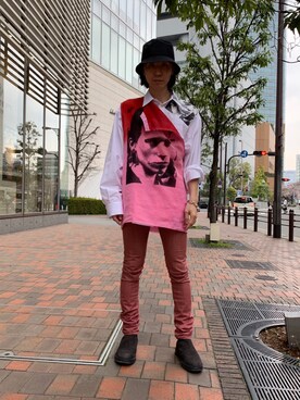 「19ss」｜「アイテム（帽子）」を使った、fujisakiさん（メンズ・172cm）の春コーディネート