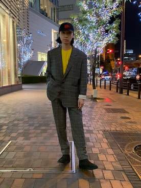「JOHN LAWRENCE SULLIVAN（ジョンローレンスサリバン）のアイテム（帽子）」を使った、fujisakiさん（メンズ・172cm）の春コーディネート