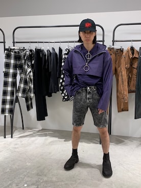 「JOHN LAWRENCE SULLIVAN（ジョンローレンスサリバン）のアイテム（ブルゾン）」を使った、fujisakiさん（メンズ・172cm）の春コーディネート