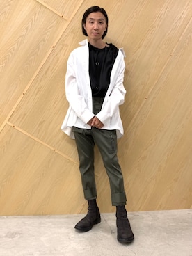 「Yeezy（イージー）のアイテム」を使った、fujisakiさん（メンズ・173cm）の夏コーディネート