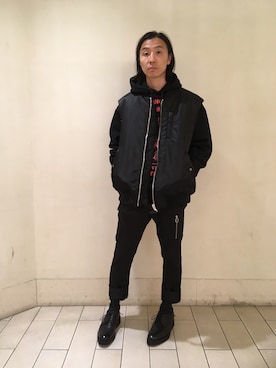 「PADRONE（パドローネ）のアイテム（その他シューズ）」を使った、fujisakiさん（メンズ・172cm）の秋コーディネート