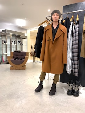 「Rick Owens（リックオウエンス）のアイテム（ジャケット/アウター）」を使った、fujisakiさん（メンズ・172cm）の秋コーディネート