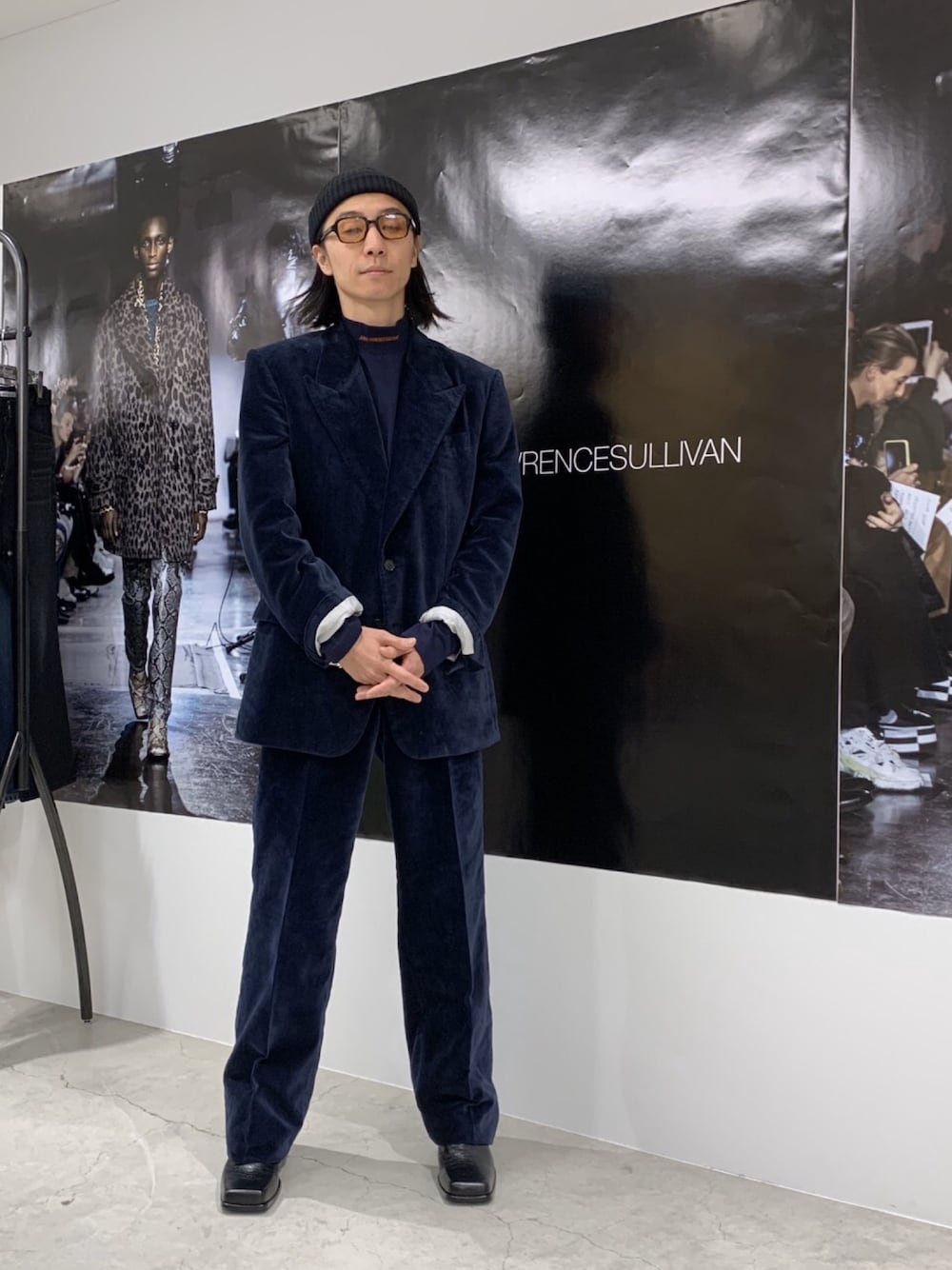 「JOHN LAWRENCE SULLIVAN」｜「JOHN LAWRENCE SULLIVANのLEATHER SQUARE TOE BOOTS（ブーツ、ブラック系）」を使った、fujisakiさん（メンズ・172cm）の冬コーディネートの1枚目の写真