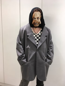 「doublet（ダブレット）のアイテム（ニット/セーター）」を使った、fujisakiさん（メンズ・172cm）の冬コーディネート