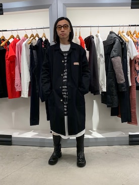 「RAF SIMONS（ラフシモンズ）のアイテム（ジャケット/アウター）」を使った、fujisakiさん（メンズ・172cm）の冬コーディネート