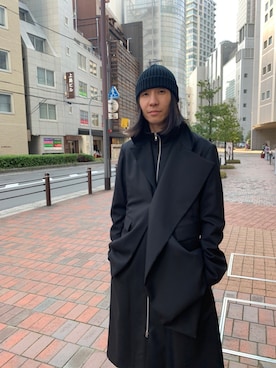 「Ground Y（グラウンドワイ）のアイテム」を使った、fujisakiさん（メンズ・172cm）の冬コーディネート