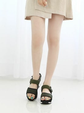 「厚底」｜ソヴォさん（レディース・165cm）の夏コーディネート